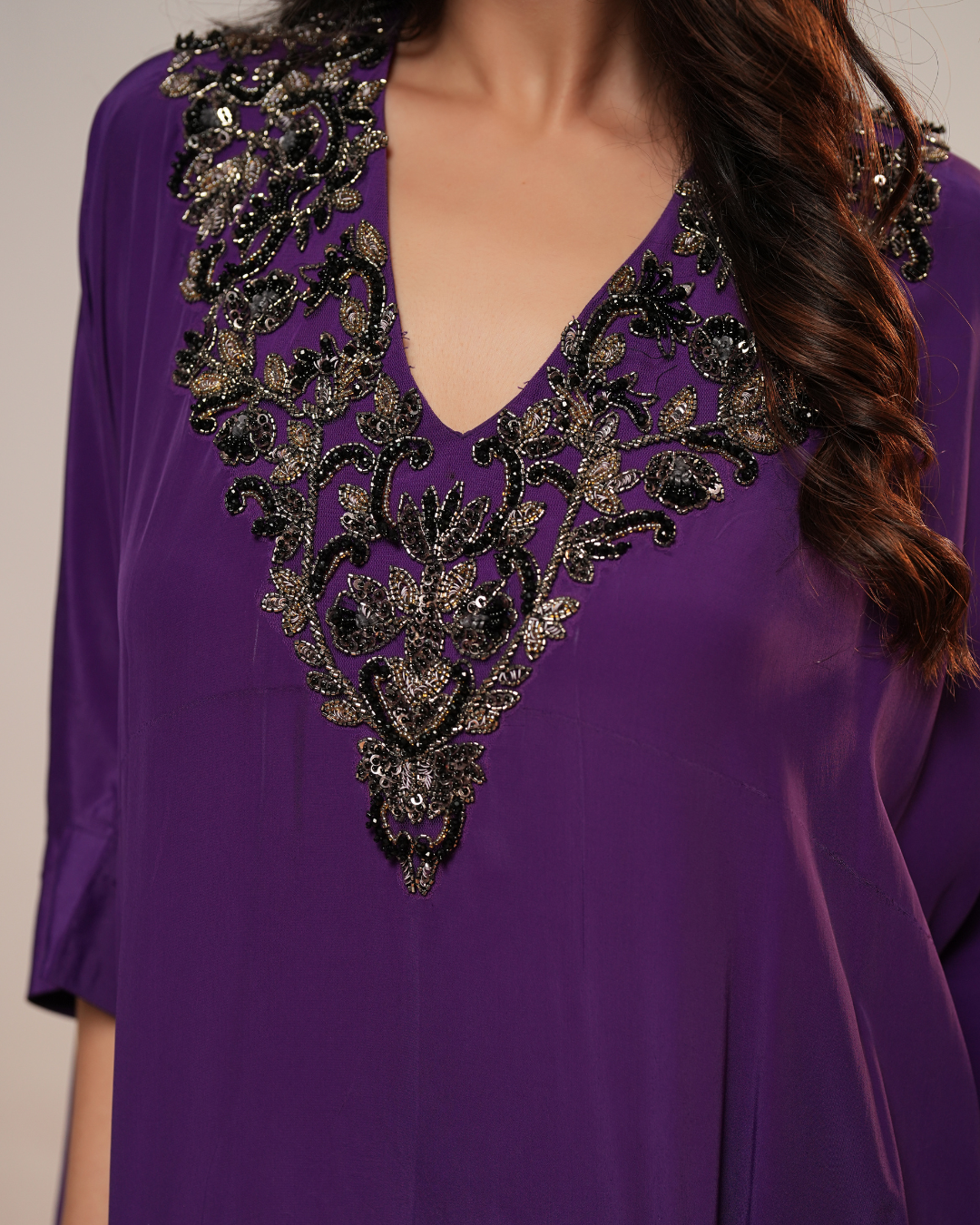 PURPLE KAFTAAN SUIT