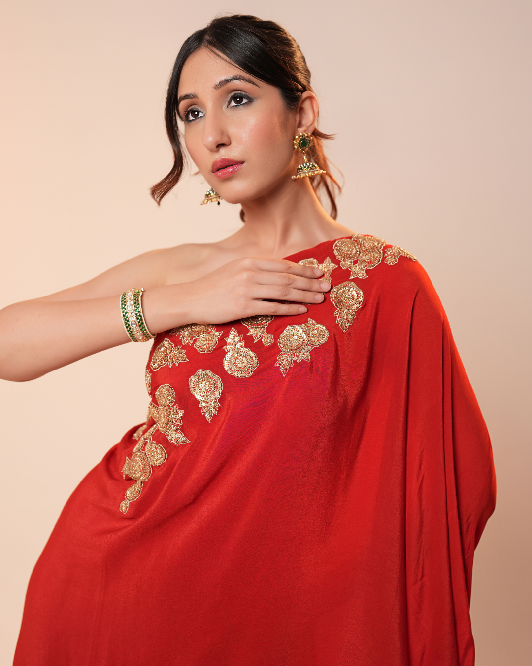 ONE SHOULDER GHARARA SET