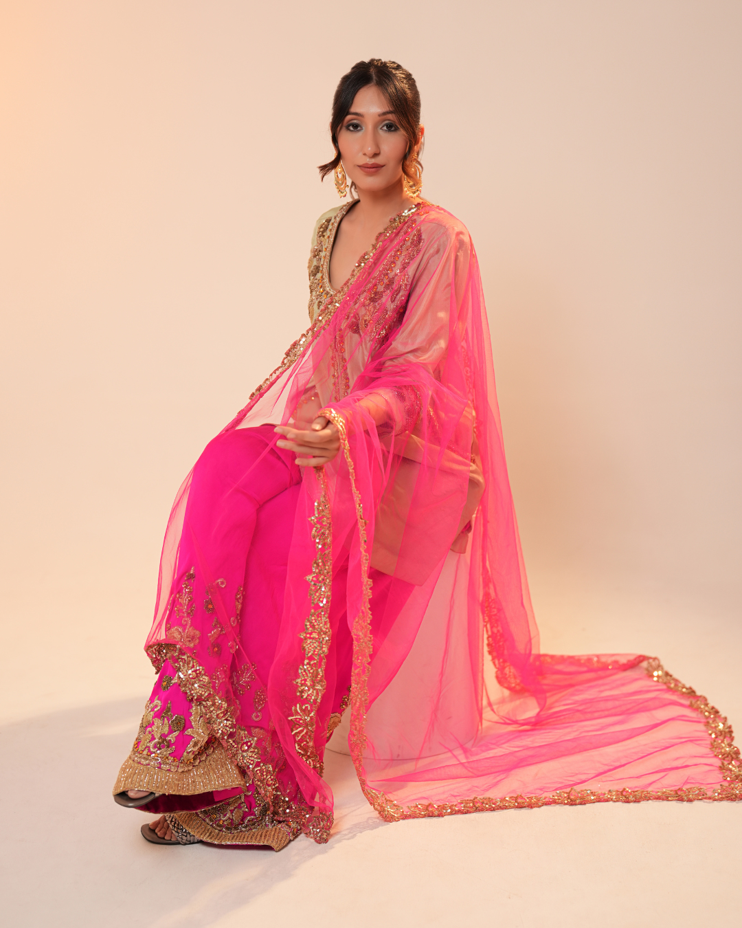 SILK SUIT WITH FARSHI