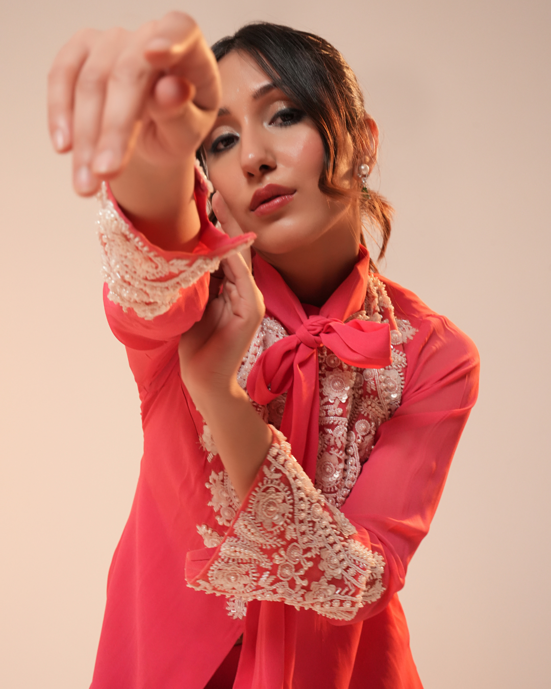 HOT PINK SHARARA SET