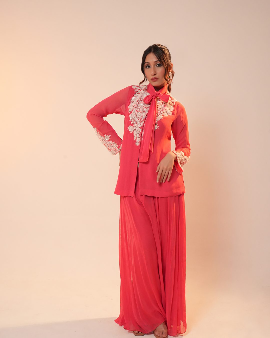 HOT PINK SHARARA SET