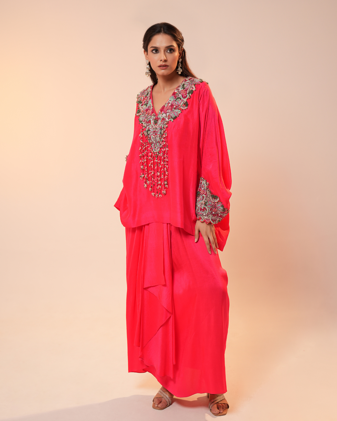 HOT PINK LUNGI DRESS