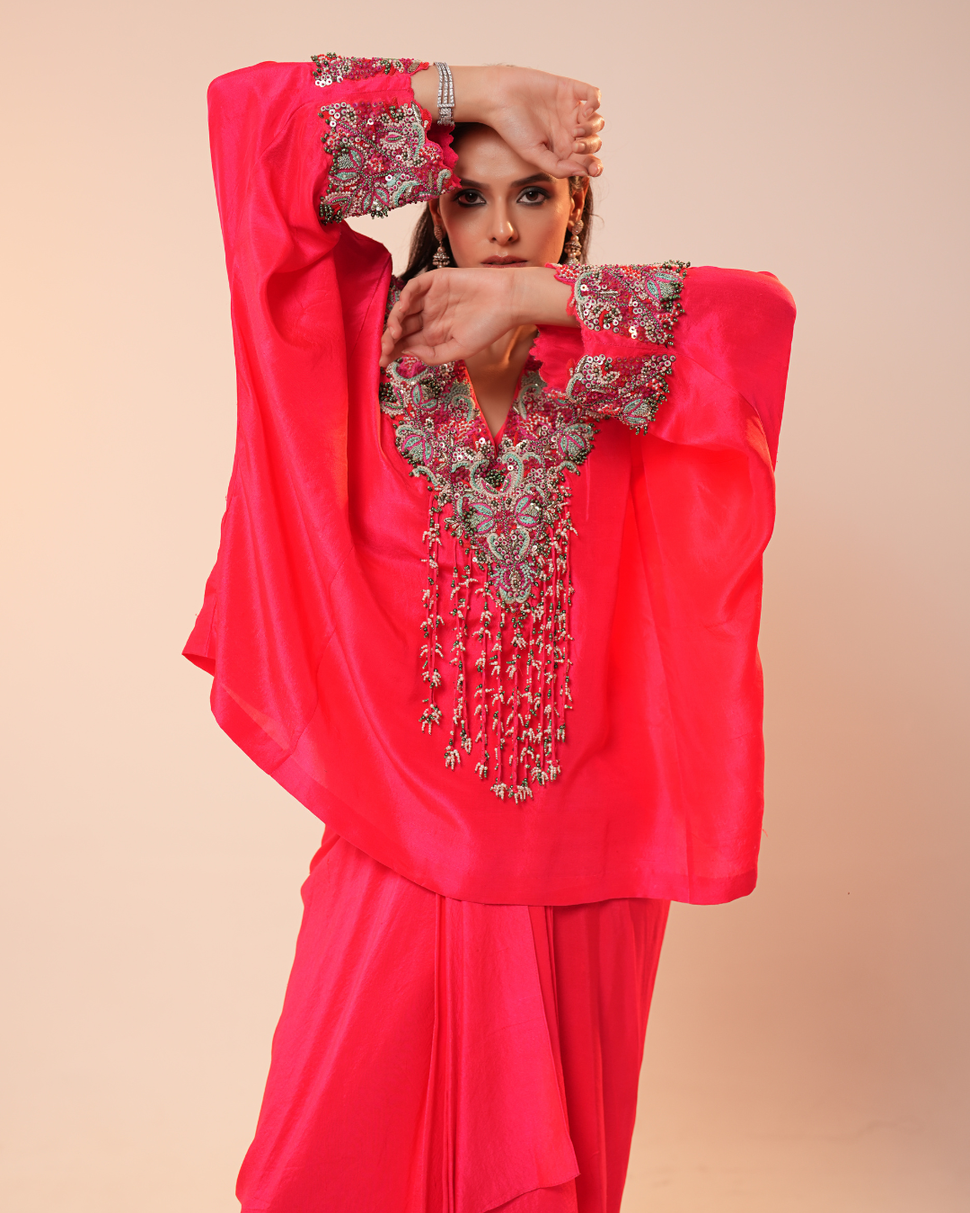 HOT PINK LUNGI DRESS