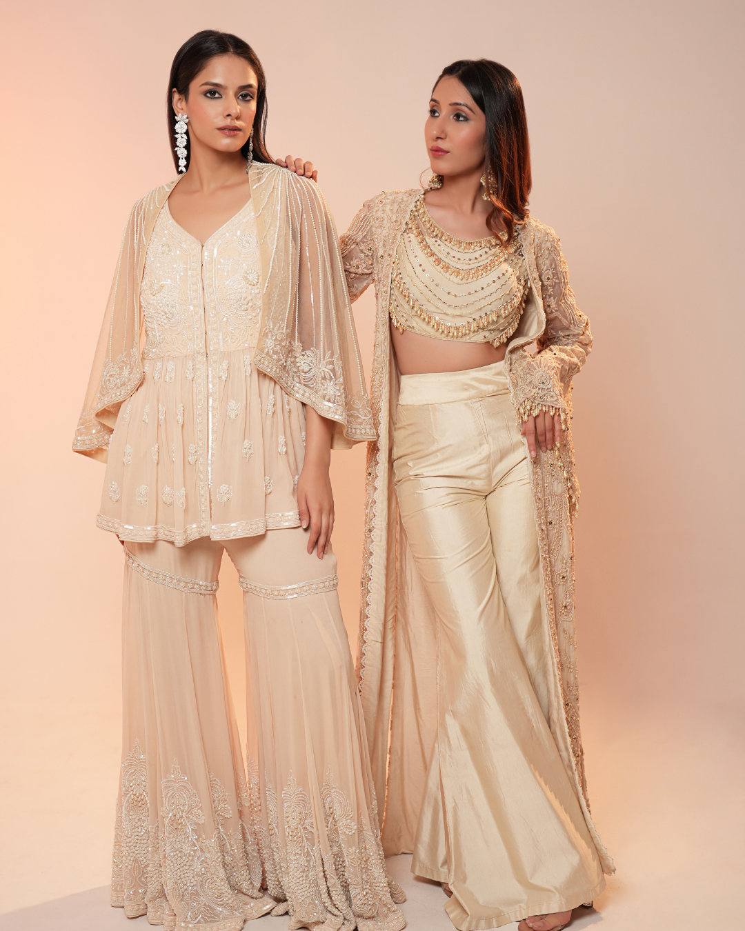 GHARARA WITH PEPLUM TOP