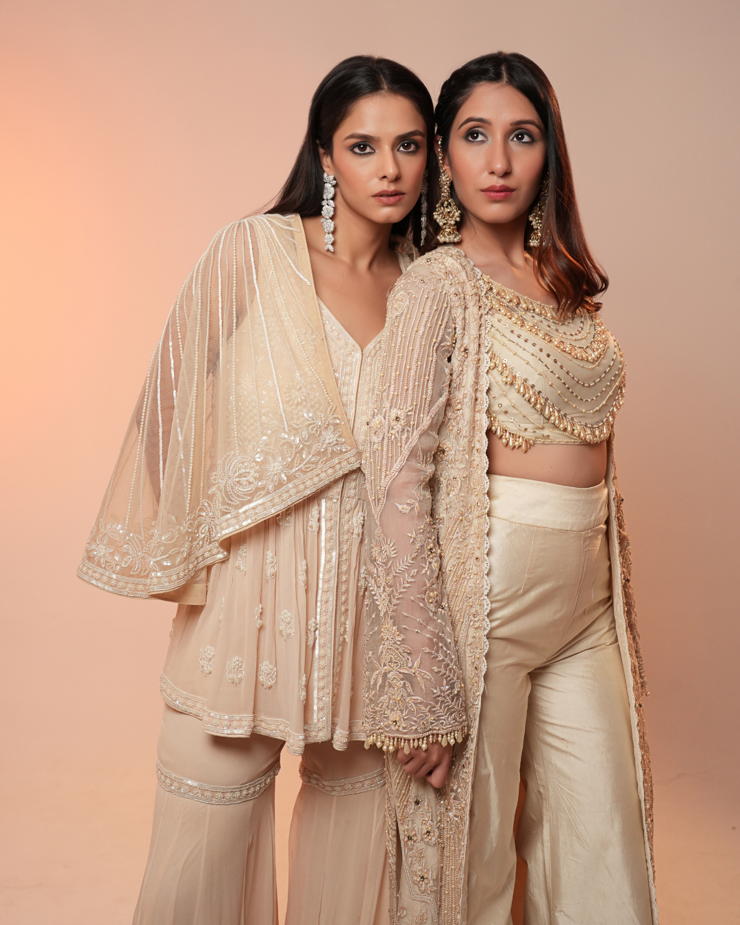 GHARARA WITH PEPLUM TOP