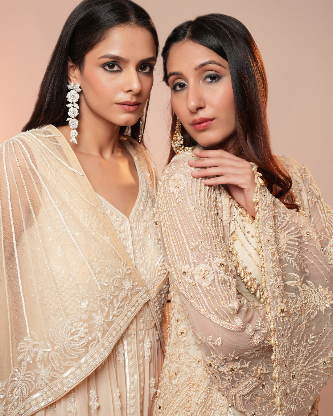 OPEN CAPE WITH SILK TROUSERS
