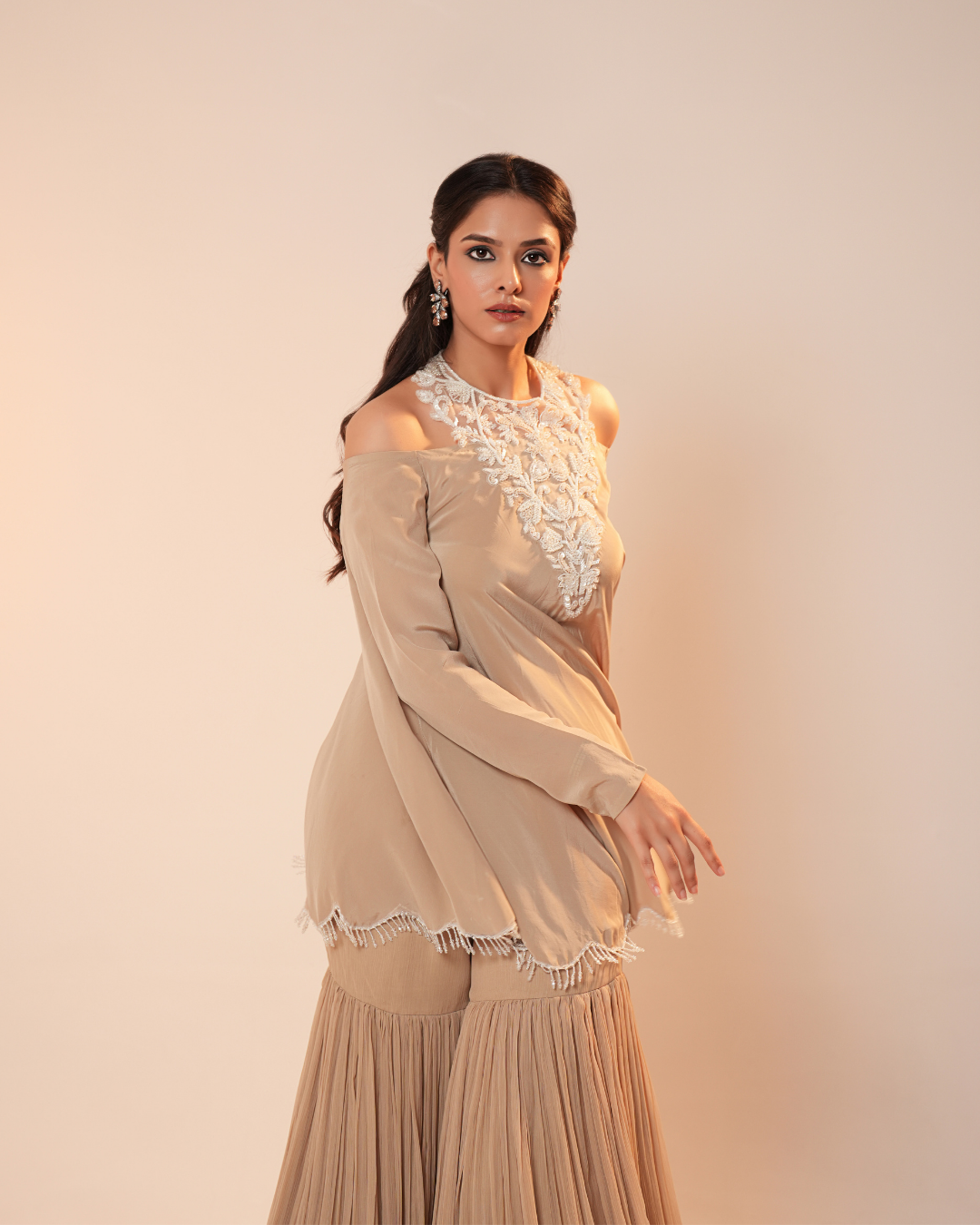 GHARARA WITH FLARED SKIRT