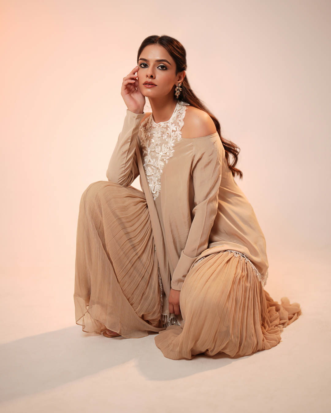 GHARARA WITH FLARED SKIRT