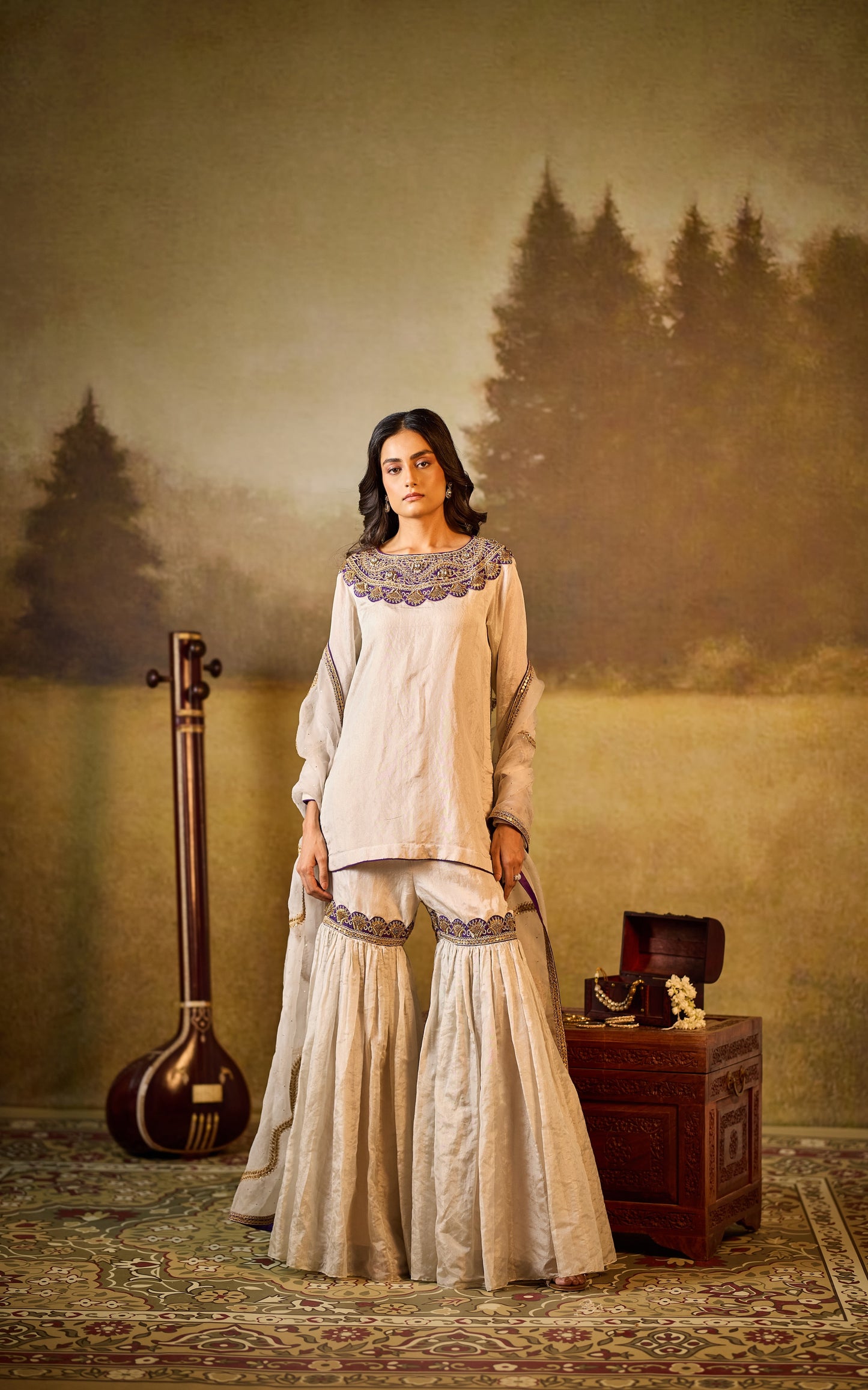 Jaamuni patti garara set