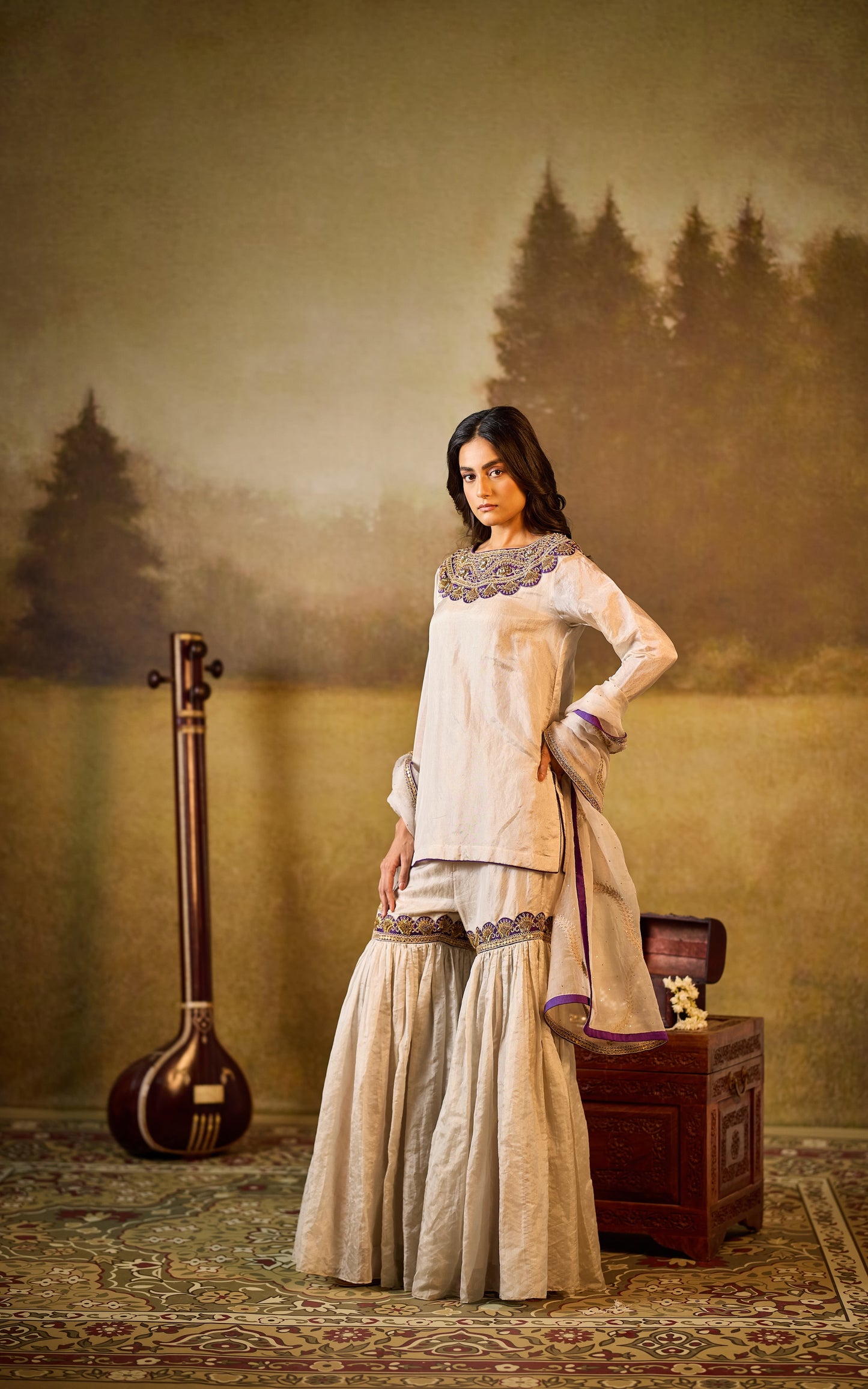 Jaamuni patti garara set