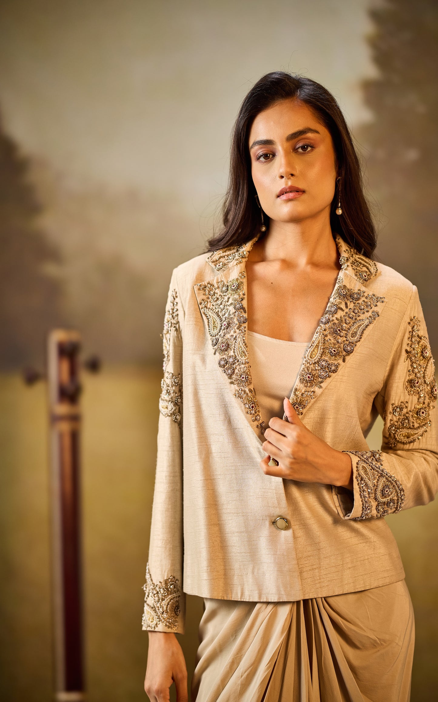 Noorika Jacket and Draped Skirt