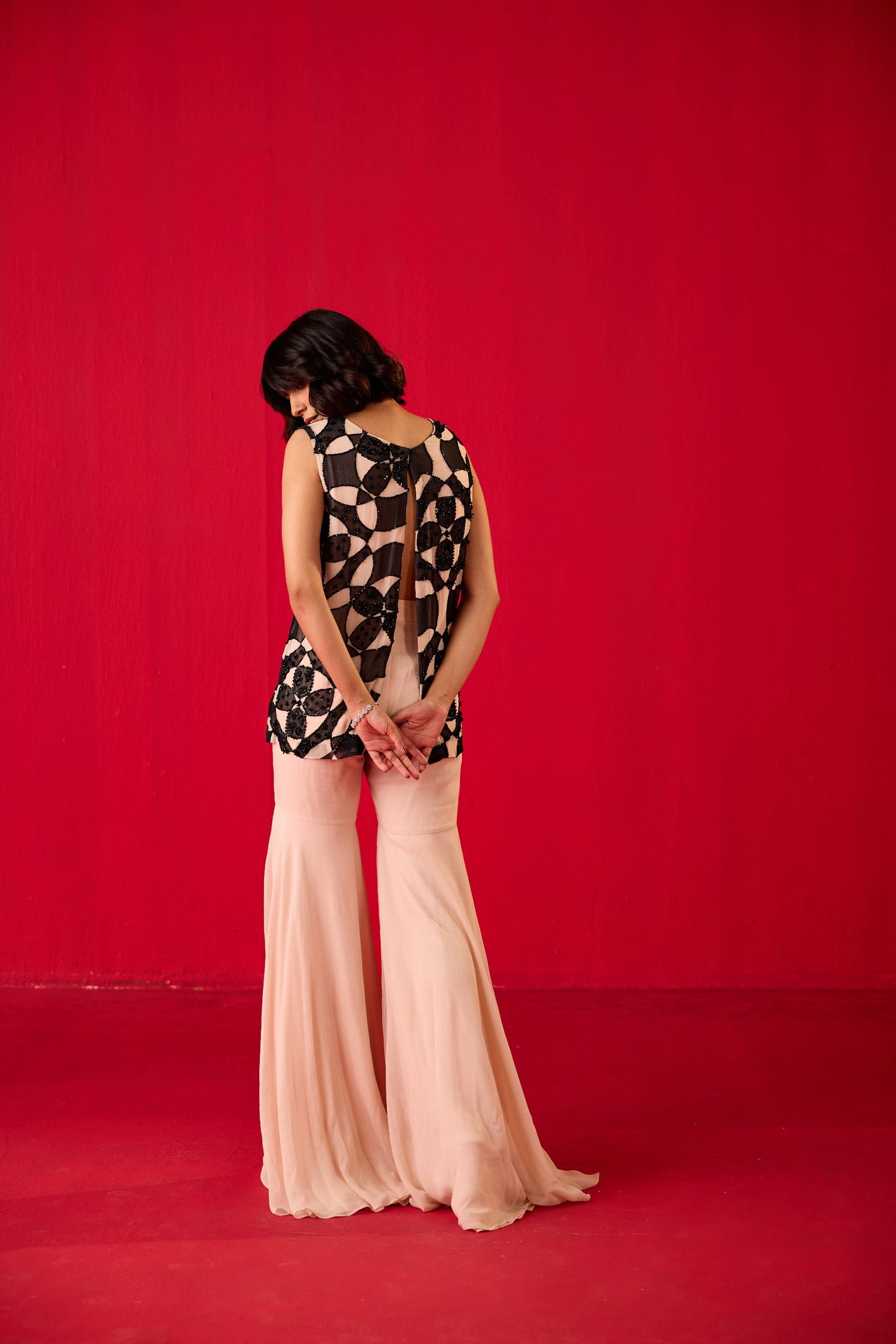 BACK OPENING TOP WITH GHARARA SET