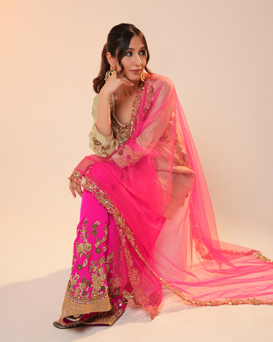 SILK SUIT WITH FARSHI
