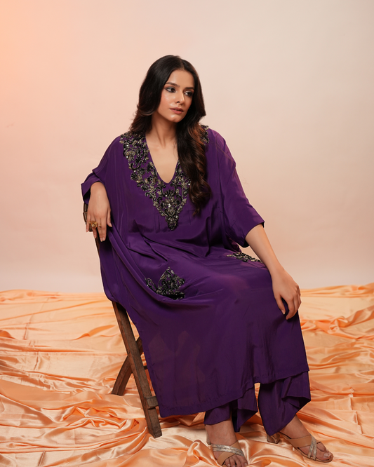 PURPLE KAFTAAN SUIT